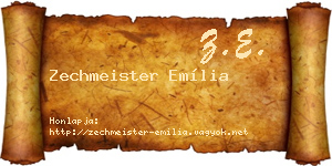 Zechmeister Emília névjegykártya